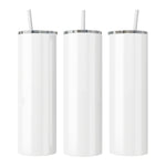 a couple of white poles sitting next to each other