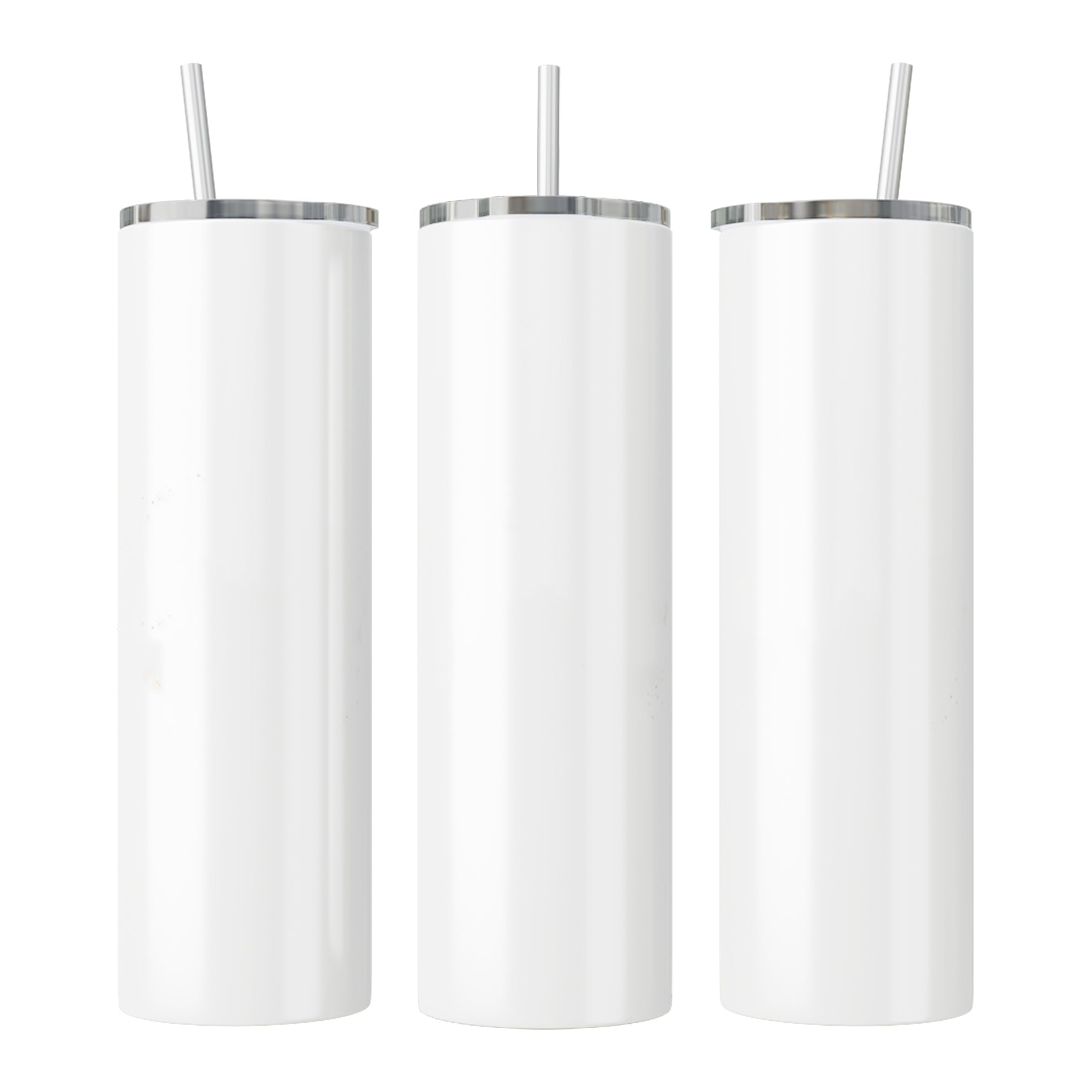 a couple of white poles sitting next to each other