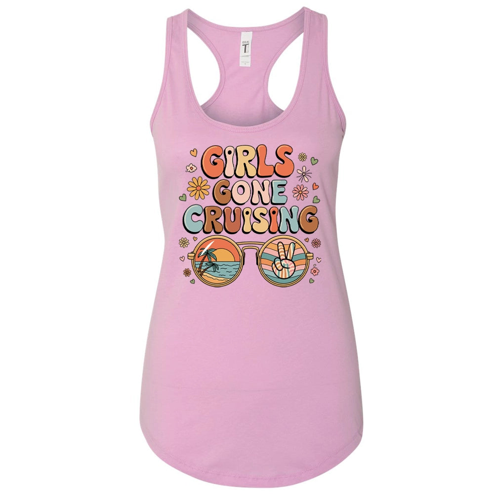 Girls Gone Cruising Women's Ideal Racerback Tank Top, Cruise Vacation Women Tank Top