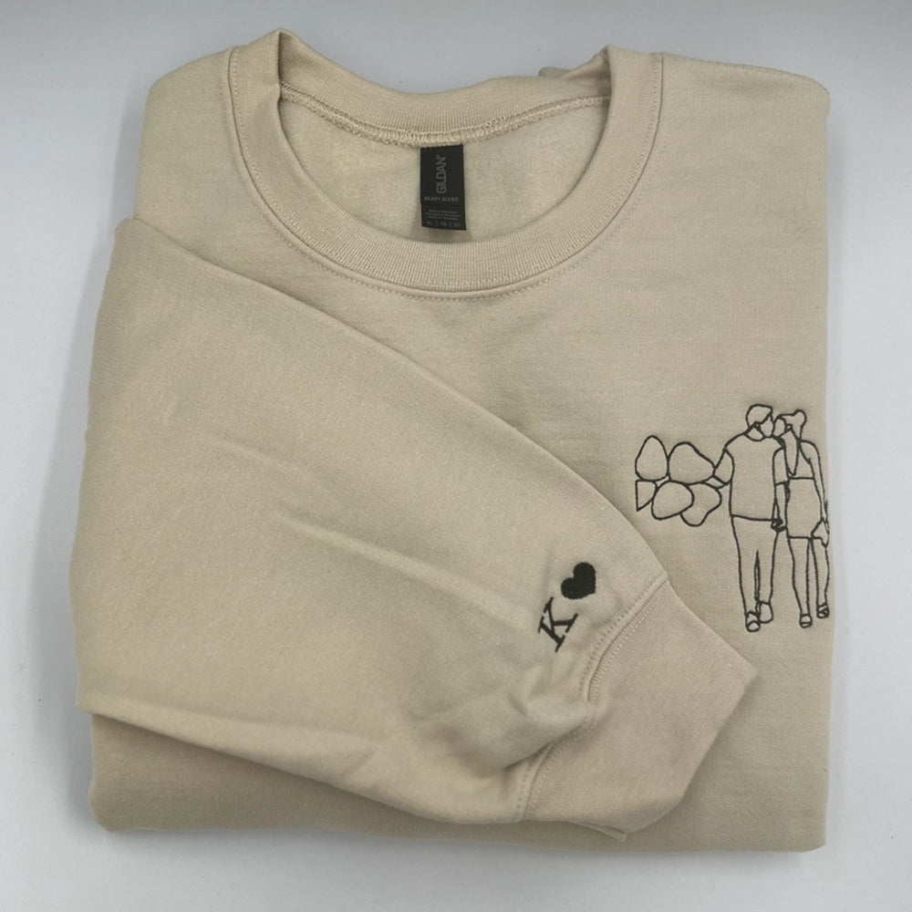 a t - shirt with a picture of a man and a woman on it