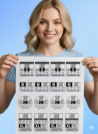 Bundle Custom DTF Shirt Label – Personalized Brand Neck Tag with Your Logo and Brand Name