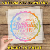 a person holding a piece of paper with the words, custom diff transferer