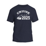a navy t - shirt with a cruise logo on it