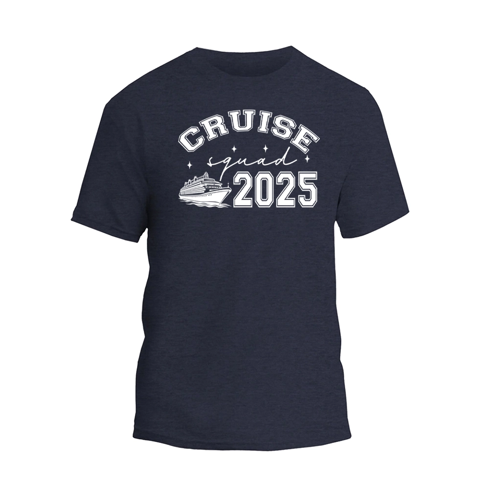 a navy t - shirt with a cruise logo on it