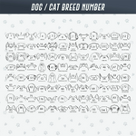 a dog and cat breed number is shown