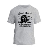 Feral Aunts Society Shirt, Funny Racoon Aunt T-shirt, Gift For Women