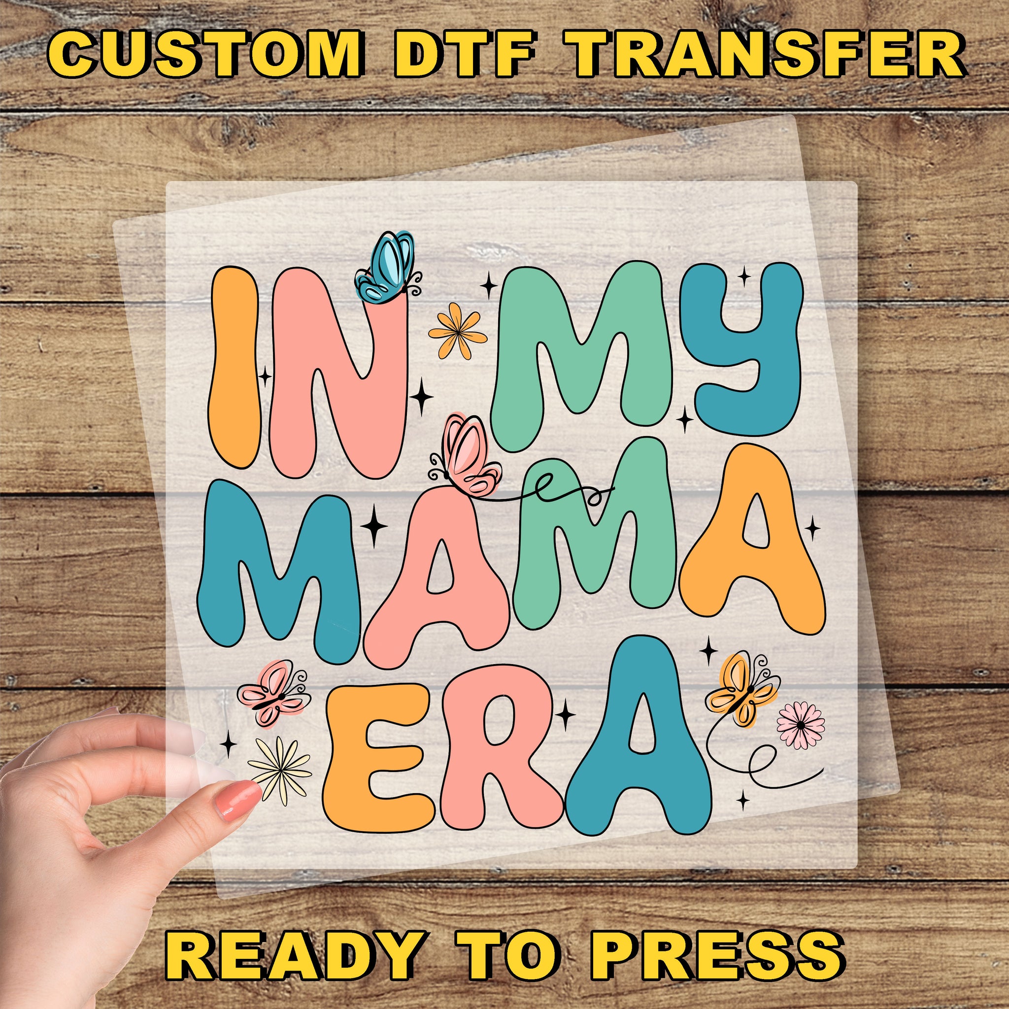 a person holding up a piece of paper with the words in my mama's