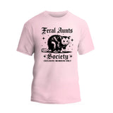 Feral Aunts Society Shirt, Funny Racoon Aunt T-shirt, Gift For Women
