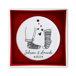 Personalized First Christmas Couples Ornament, Couple's Name Christmas Ornament
