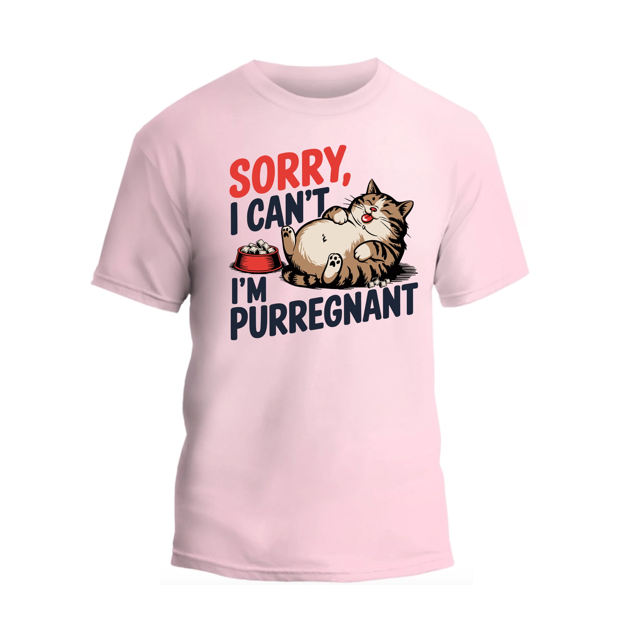 Sorry I Can't I'm Purregnant Shirt, Cat Mom Shirt, Funny Pregnant Mama T-shirt