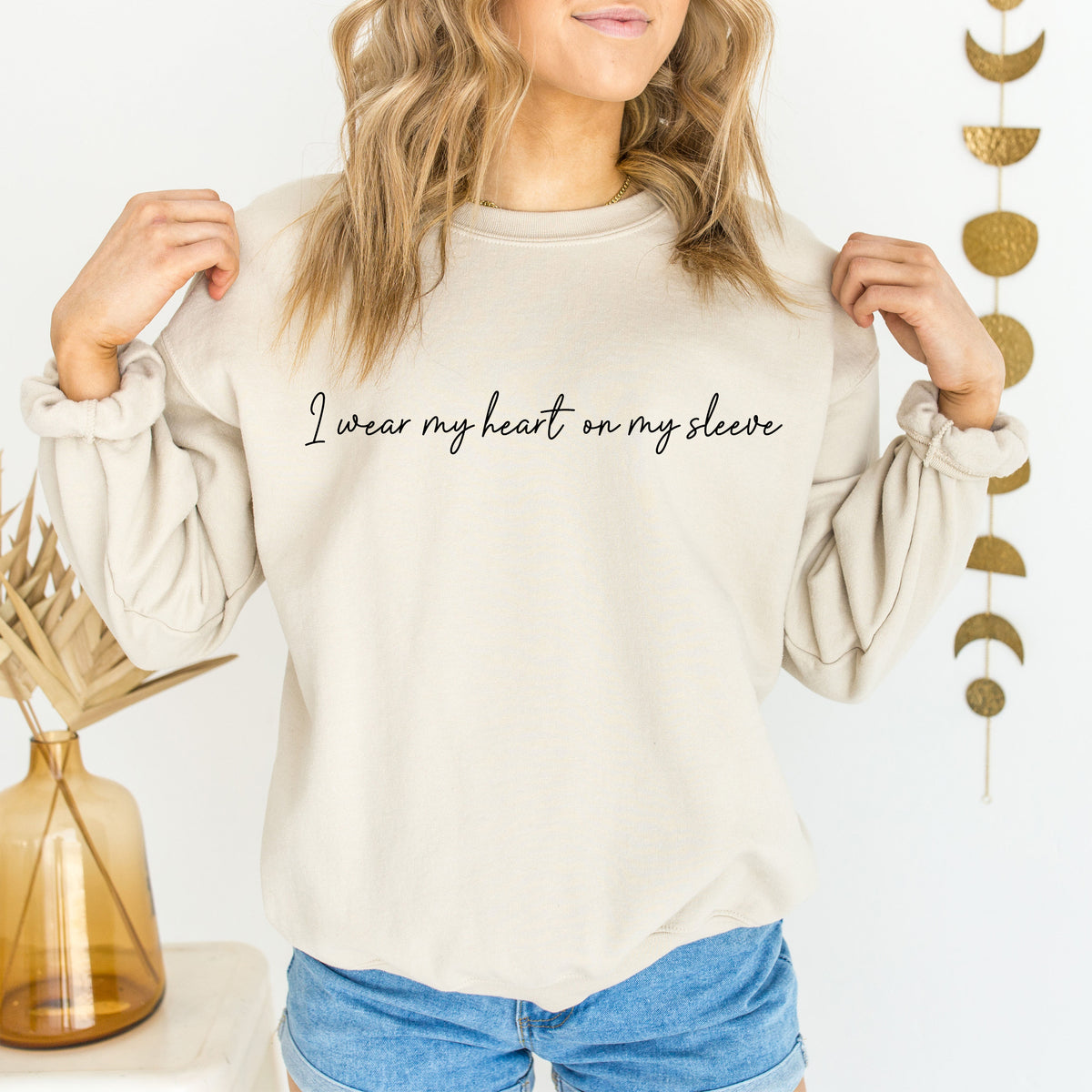 I Wear My Heart On My Sleeve Sweatshirt, Mother's Day Gift Sweatshirt
