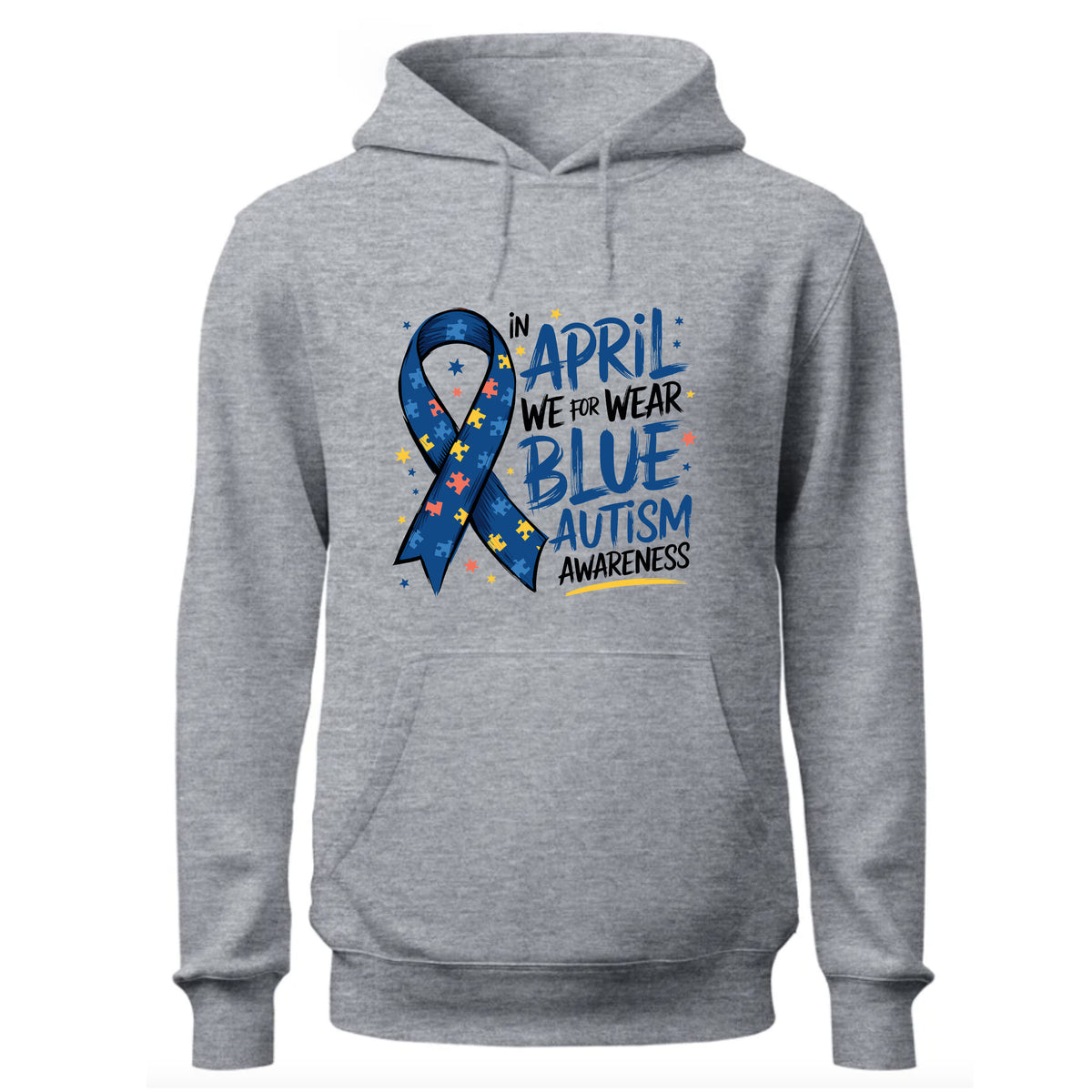 In April We Wear Blue Hoodie, Autism Awareness Hoodie