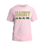 a pink t - shirt with the words daddy on it
