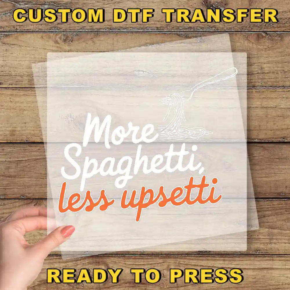 a person holding a piece of paper with the words more spaghetti less supesti