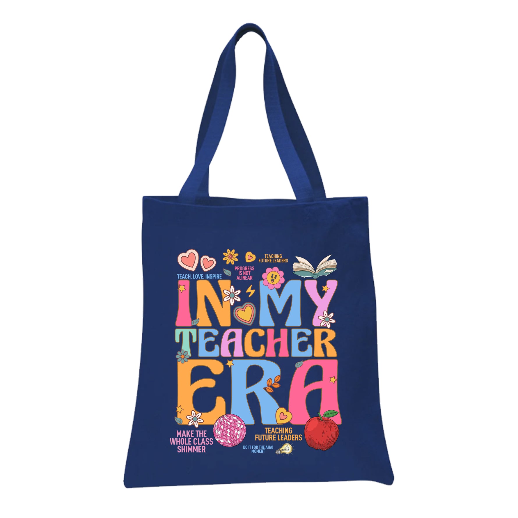 In My Teacher Era Tote Bag, Floral Teacher Tote Bag