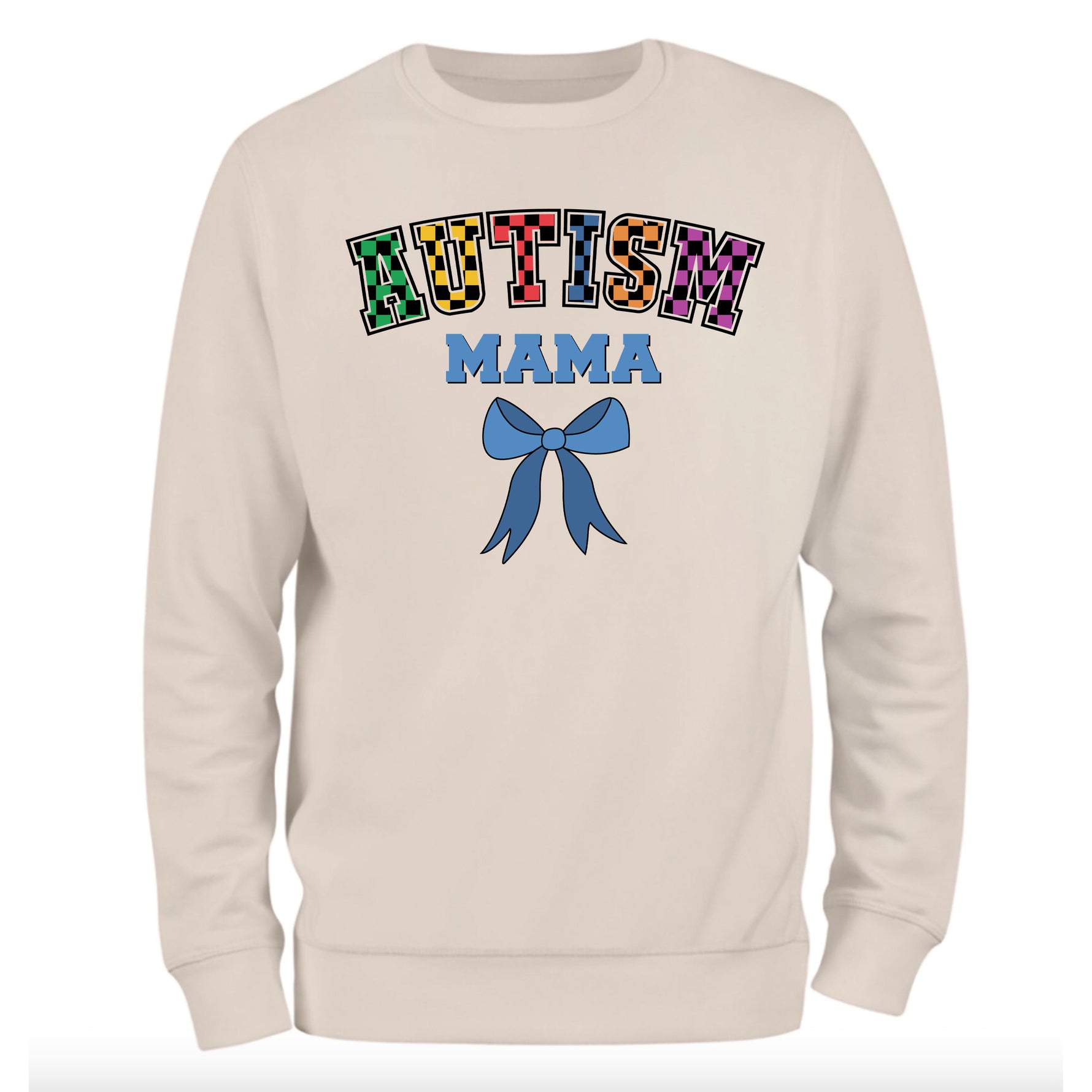 a white sweatshirt with the words autism on it