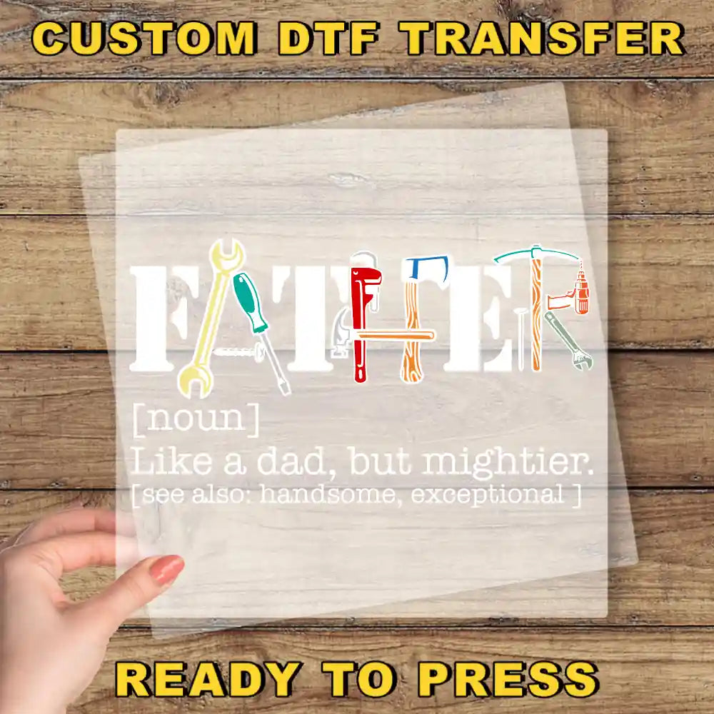 a person holding a piece of paper with the words, custom diff transferer