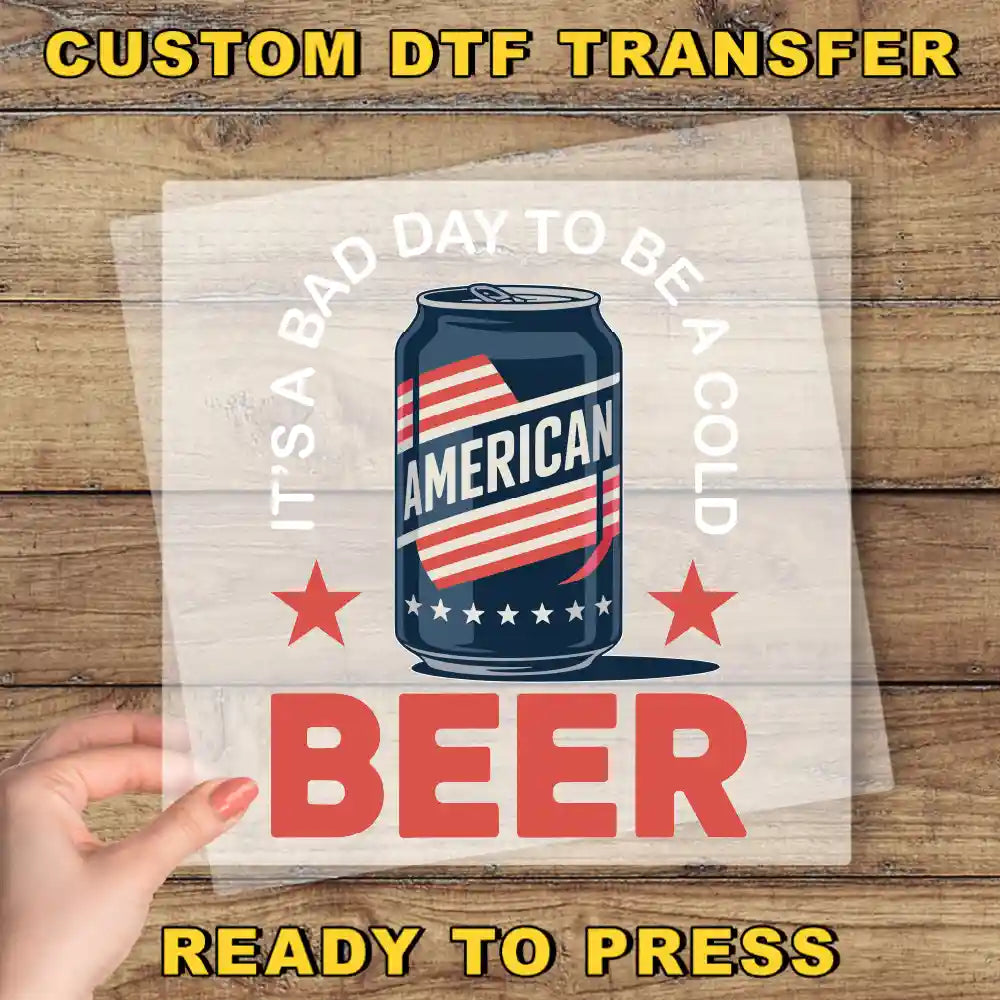 a hand holding up a beer sign with the words, it's a bad