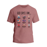 a t - shirt that says, good says i am