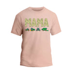 a pink t - shirt with the word mama printed on it