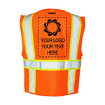 an orange safety vest with your logo on it