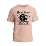 Feral Aunts Society Shirt, Funny Racoon Aunt T-shirt, Gift For Women