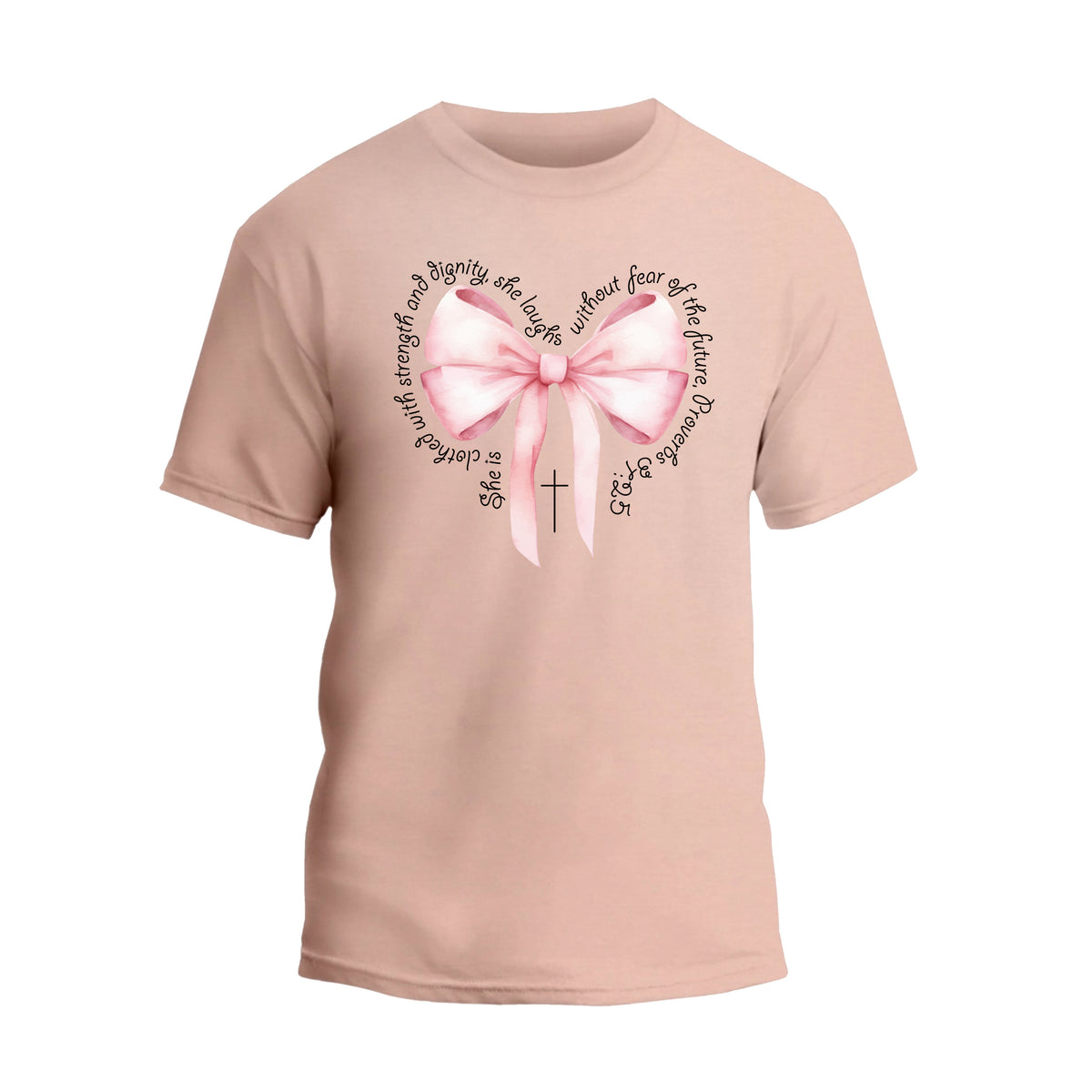 a pink t - shirt with a pink bow on it
