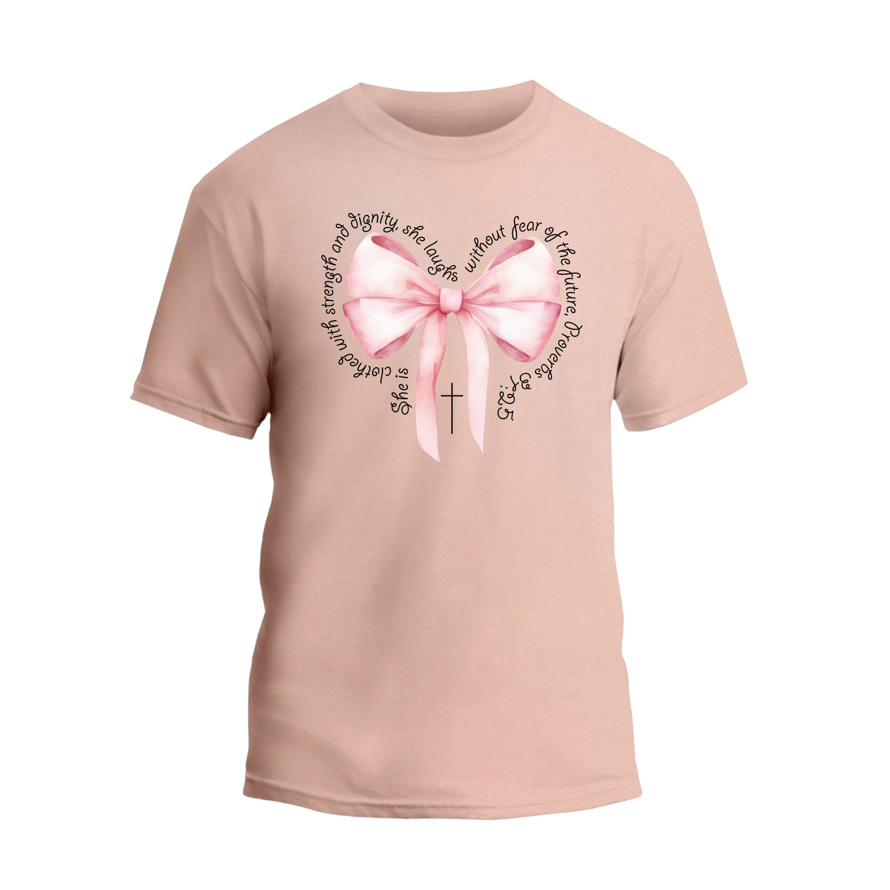 a pink t - shirt with a pink bow on it