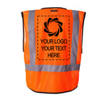an orange safety vest with your logo on it