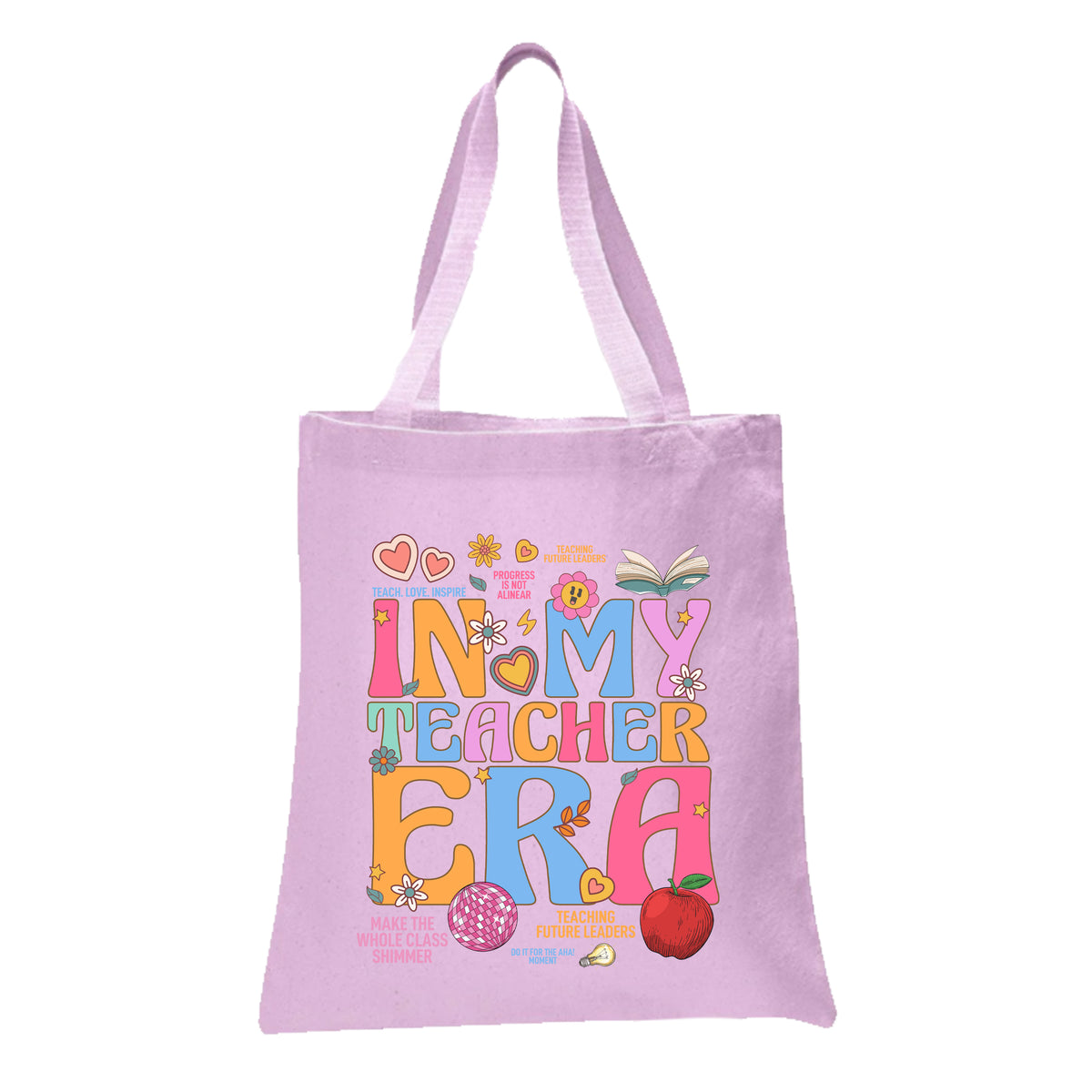 In My Teacher Era Tote Bag, Floral Teacher Tote Bag