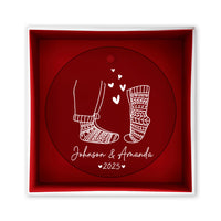 Personalized First Christmas Couples Ornament, Couple's Name Christmas Ornament