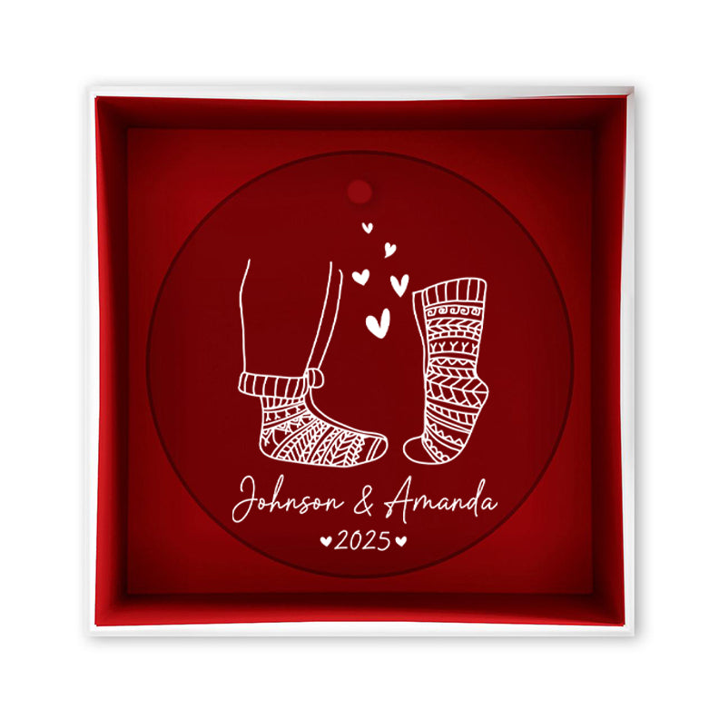 Personalized First Christmas Couples Ornament, Couple's Name Christmas Ornament
