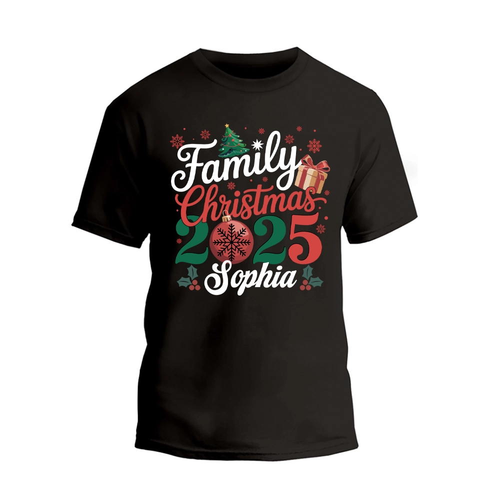 Personalized Family Christmas 2025 Shirts, Christmas Family Matching T-Shirt