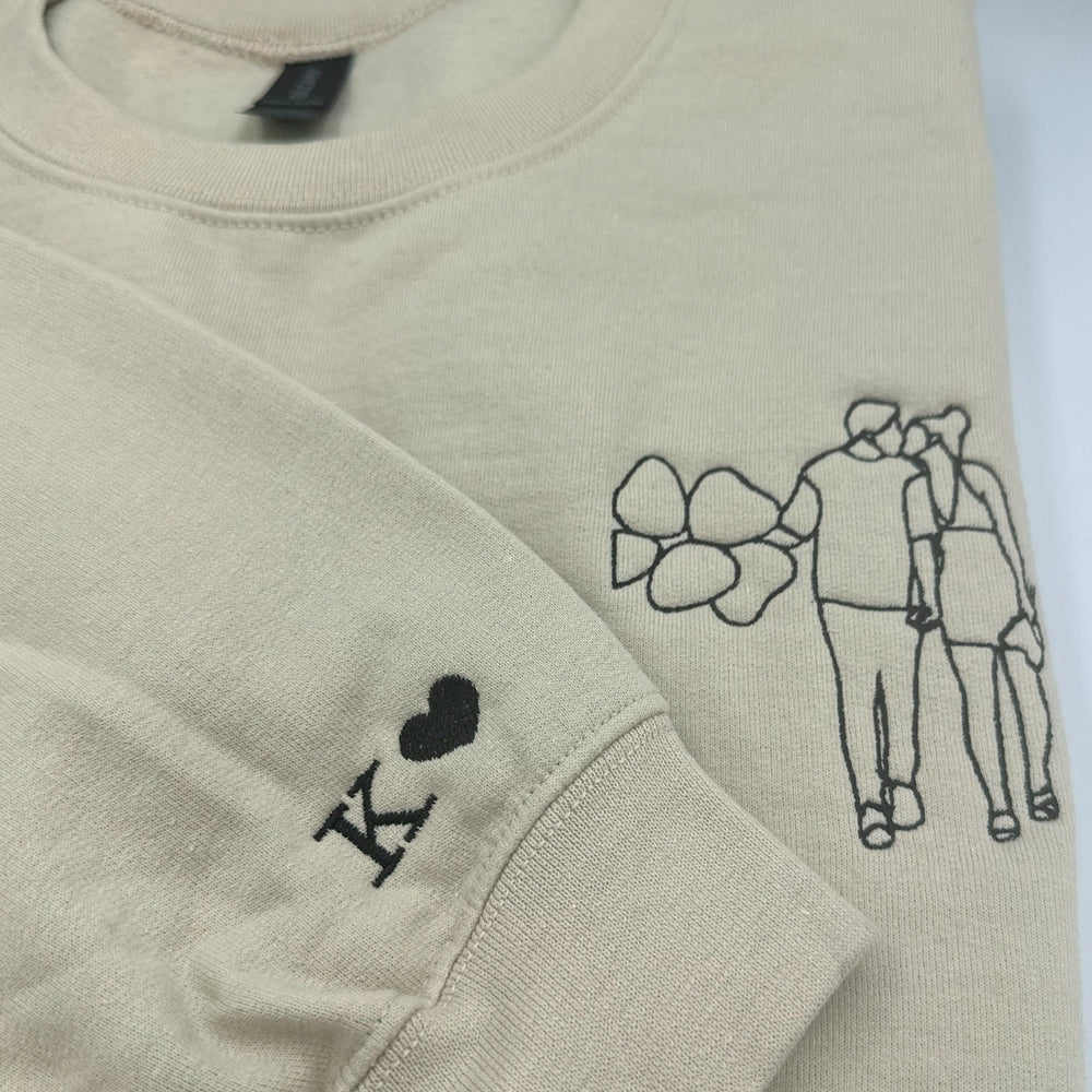 a t - shirt with a picture of a man and a woman on it