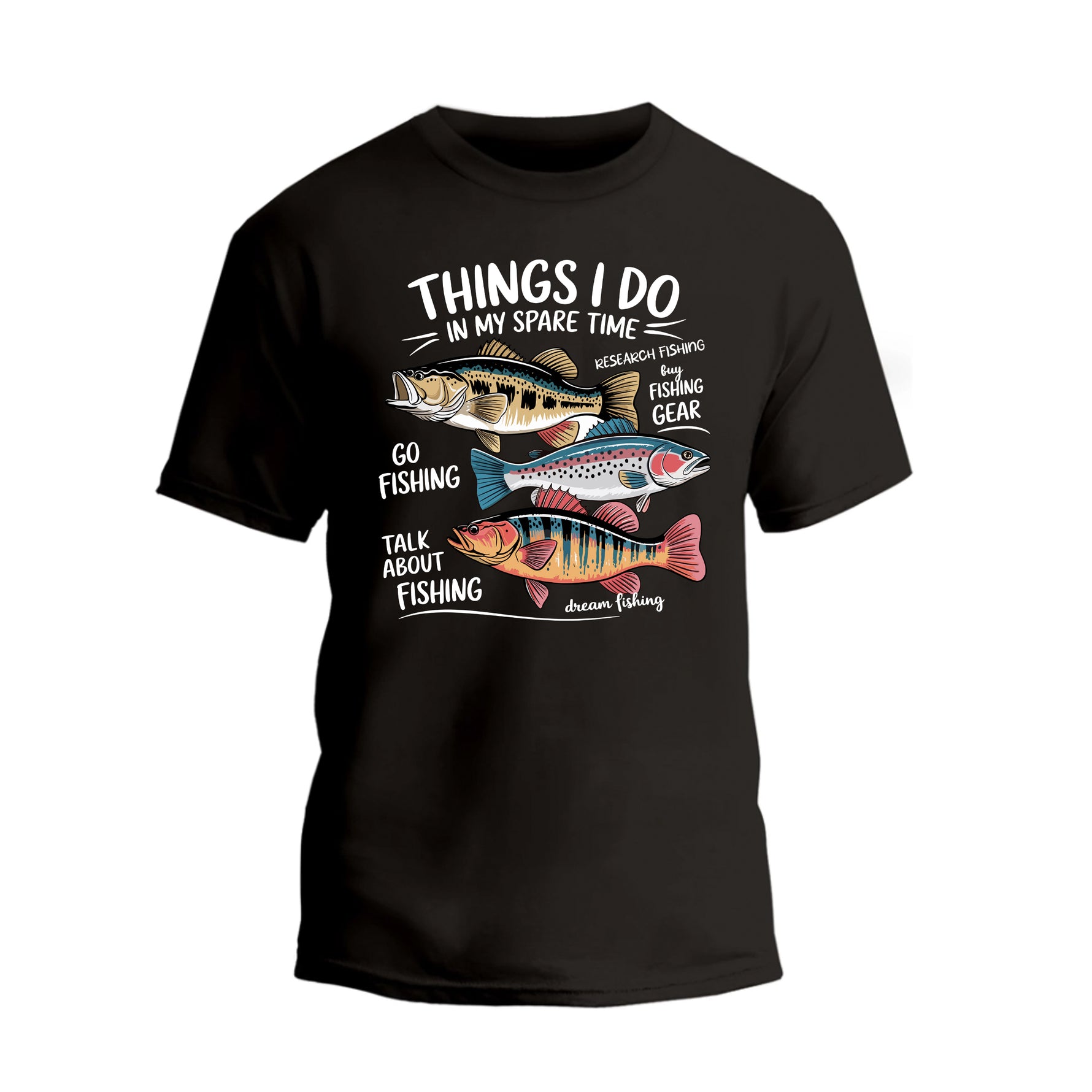 Things I Do In My Spare Time Fishing T-Shirt, Funny Fishing Shirt, Father's Day Gift Tee