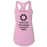 a women's pink tank top with an image of a camera