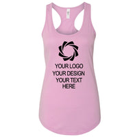 a women's pink tank top with an image of a camera
