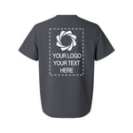 a gray t - shirt with a picture of a camera