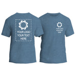 a blue t - shirt with a picture of a camera