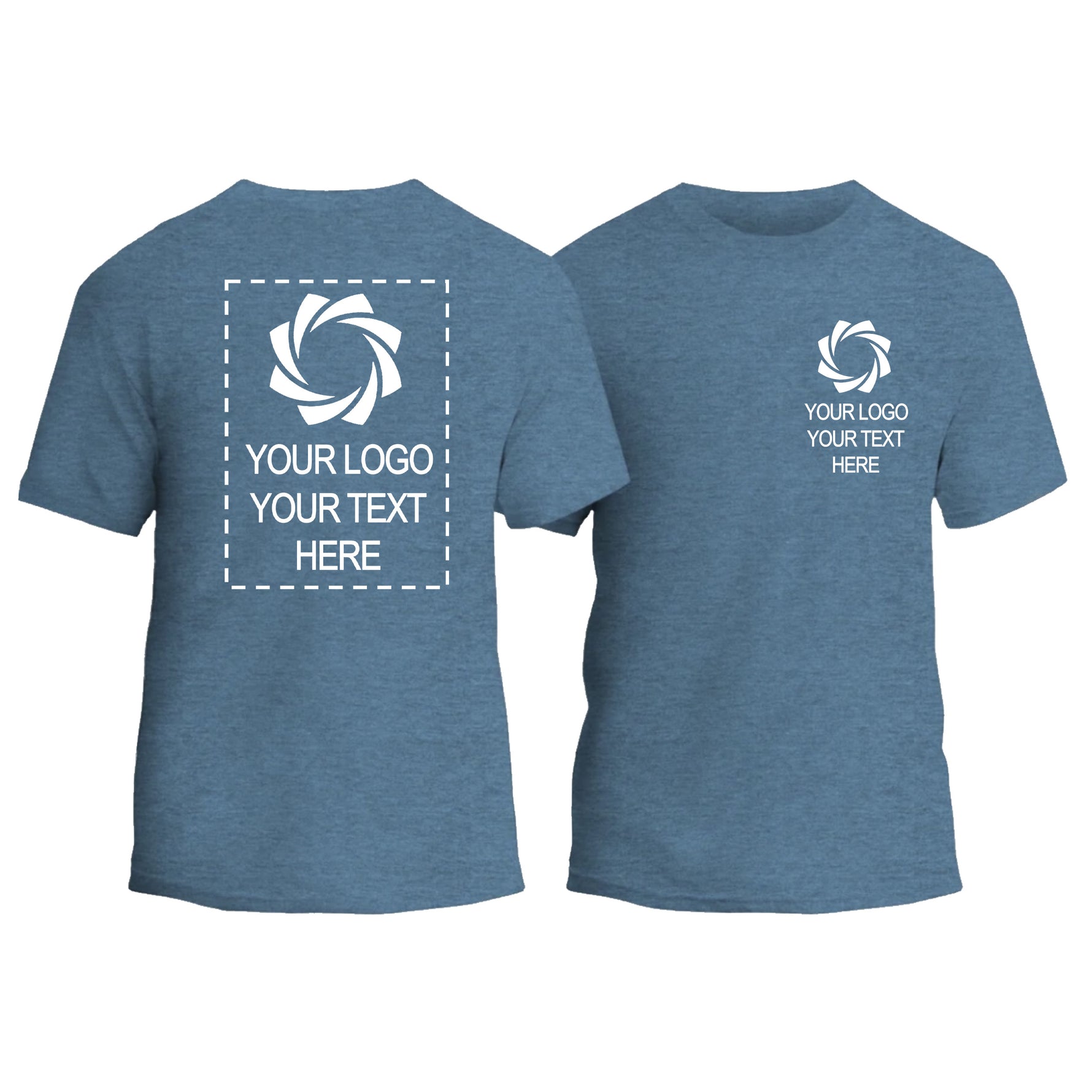 a blue t - shirt with a picture of a camera