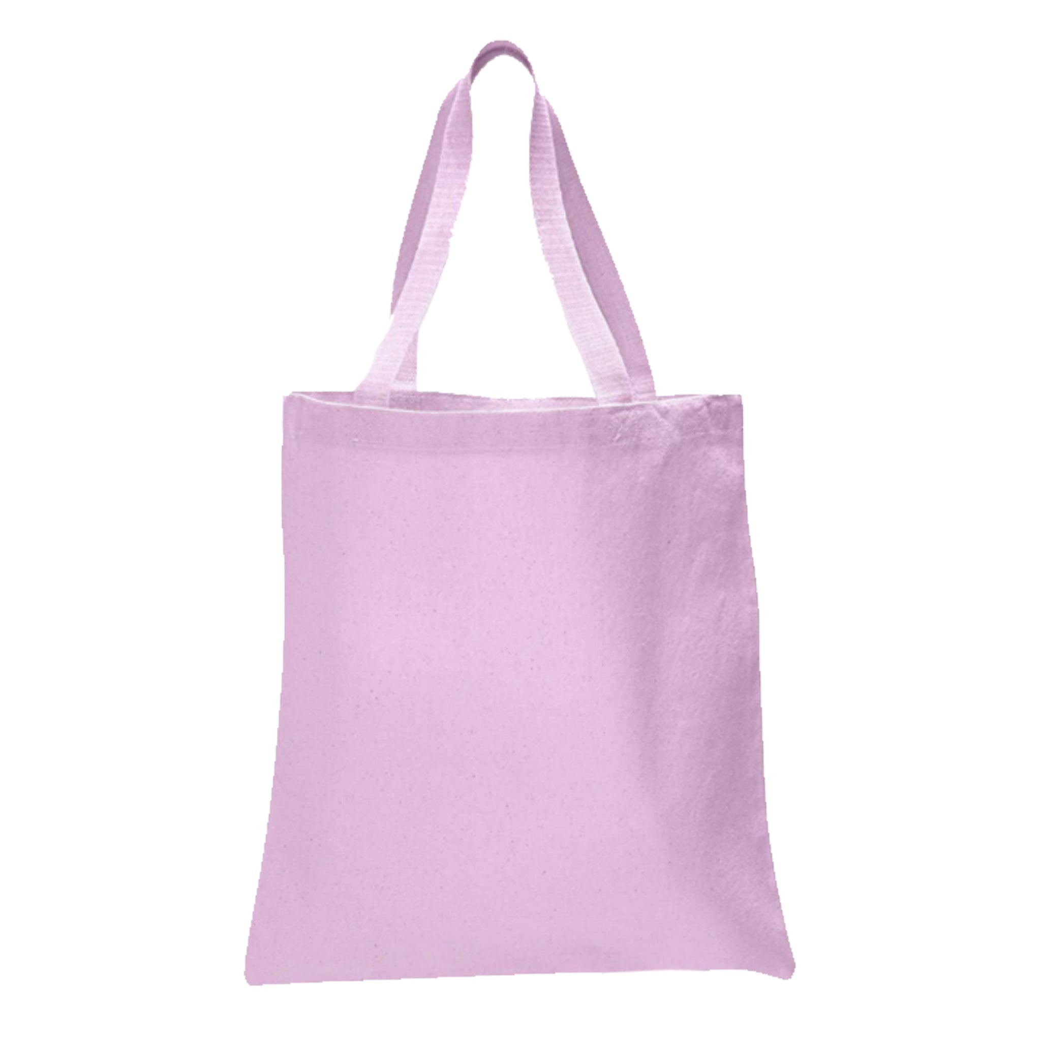 a light purple bag with a white handle