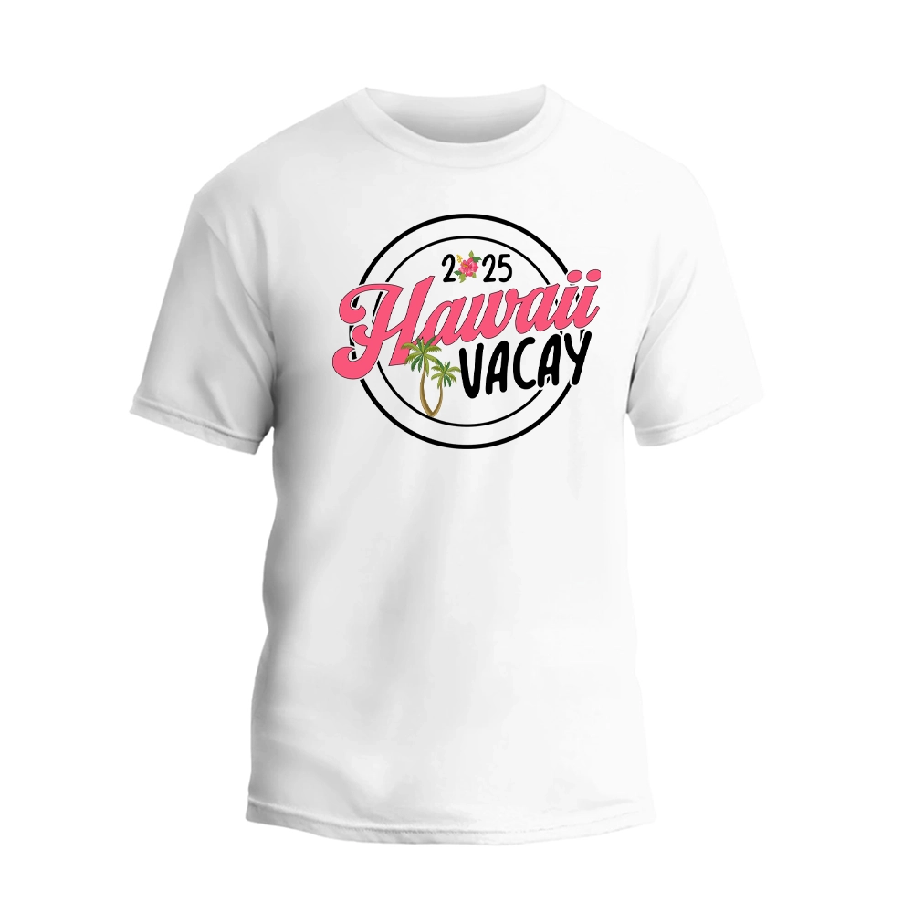 a white t - shirt with a pink and black logo