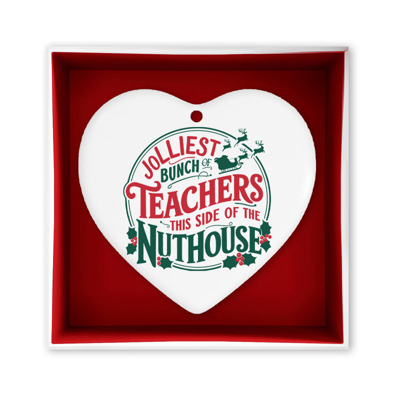 Jolliest Bunch Of Teachers Ornament, Christmas Gift Ornament For Teachers