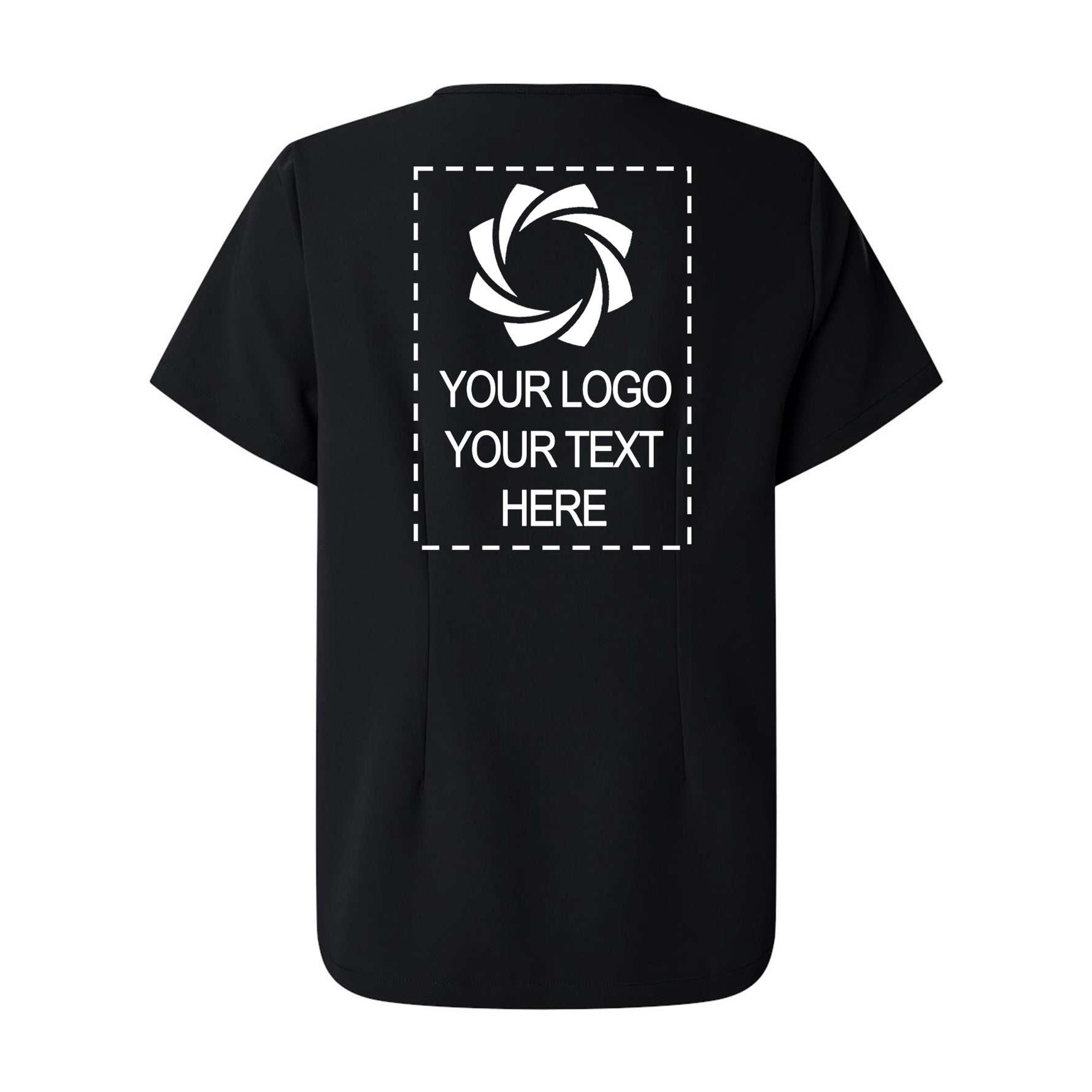 a black t - shirt with an image of a camera