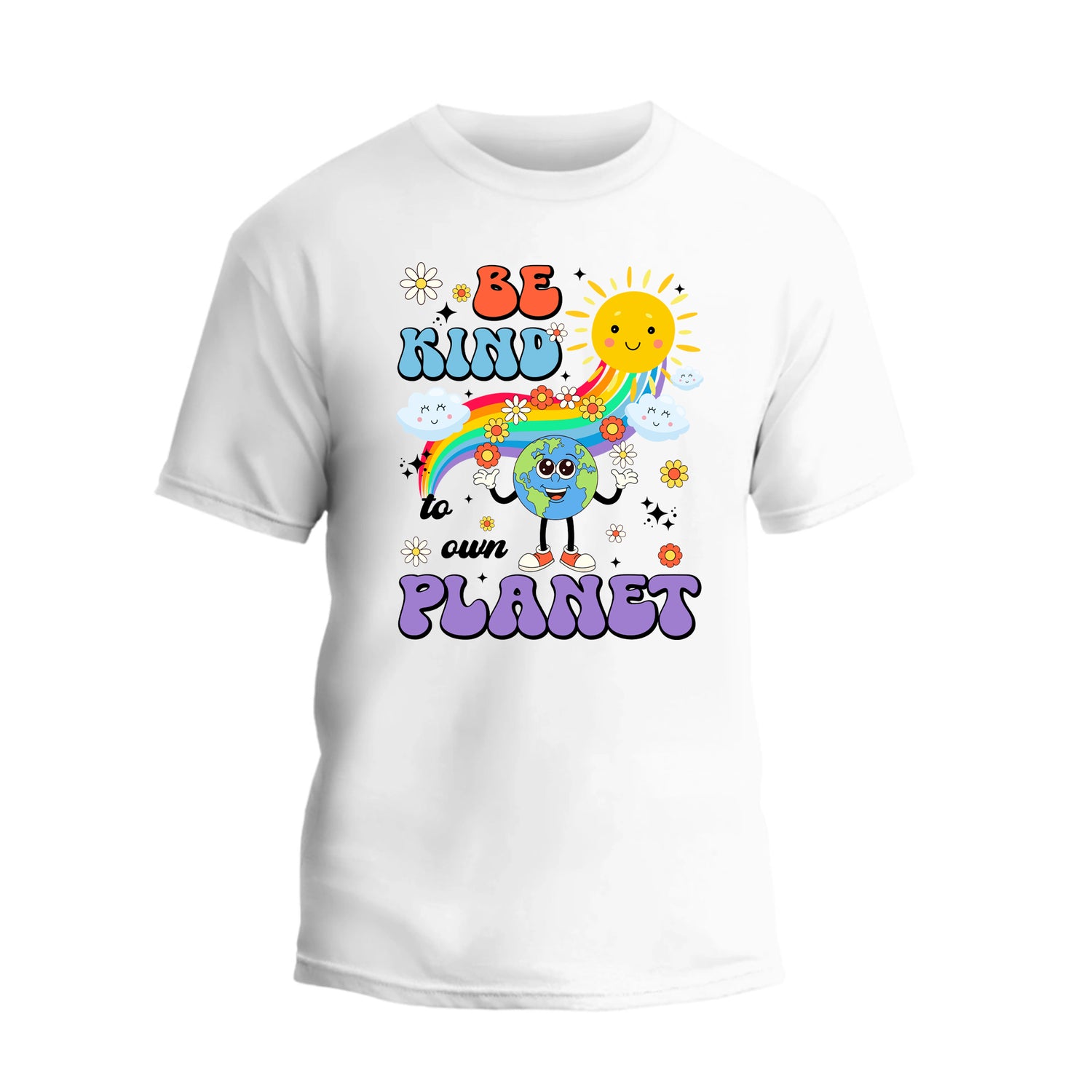 a white t - shirt with a cartoon character on it