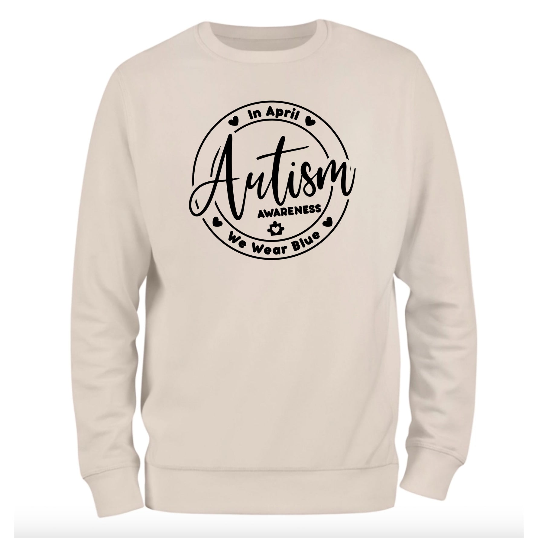 a white sweatshirt with the words autism on it