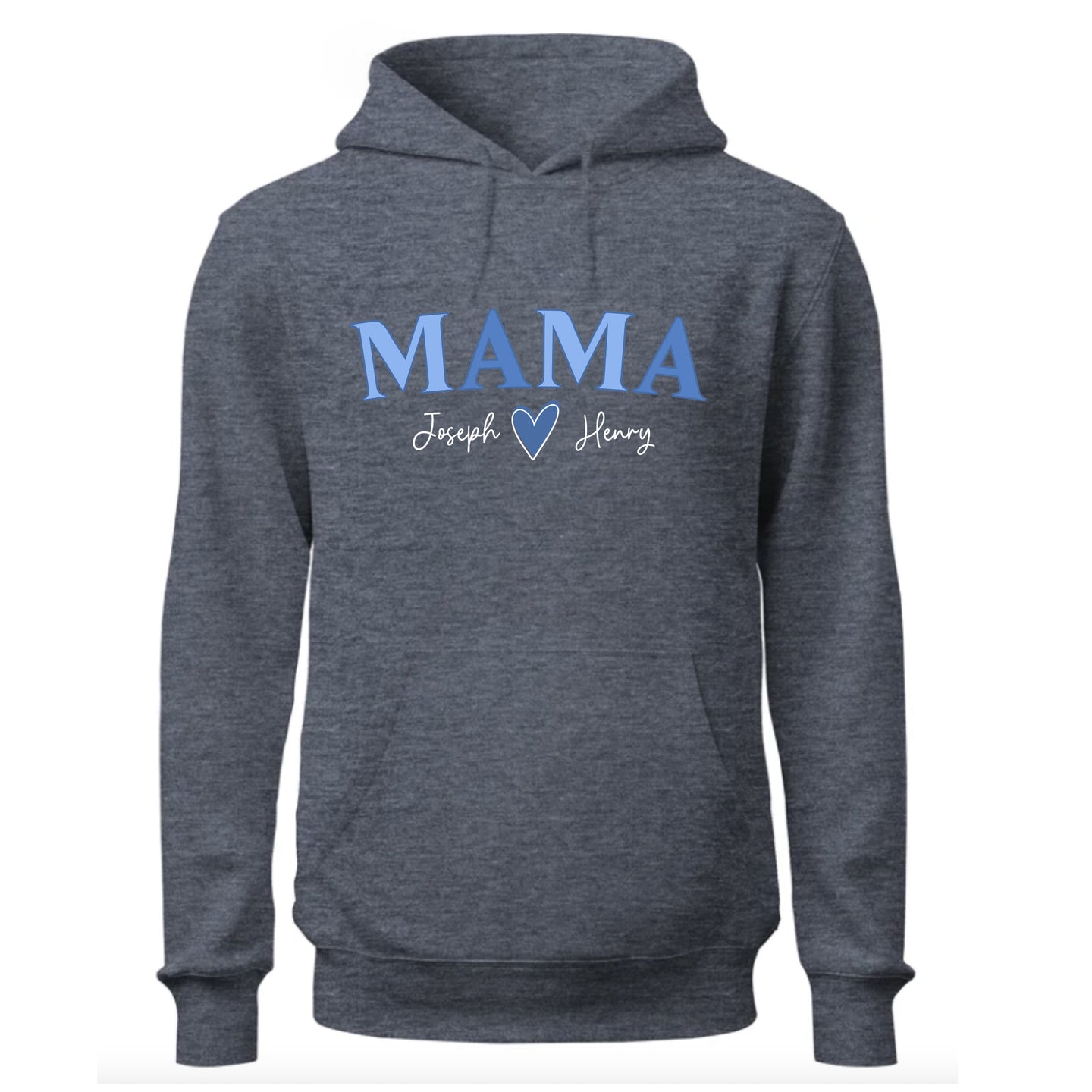 a gray hoodie with the words mama on it