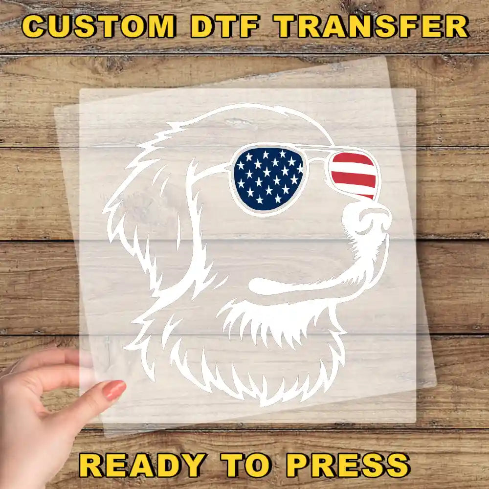 a person holding a piece of paper with a picture of a dog wearing sunglasses