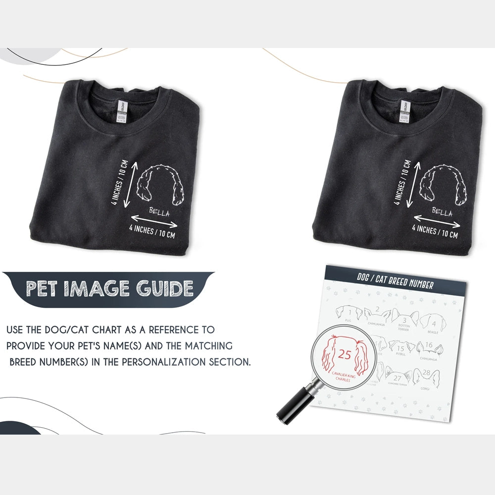 a dog t - shirt with a magnifying glass next to it