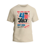 a white t - shirt with the words 4th of july on it
